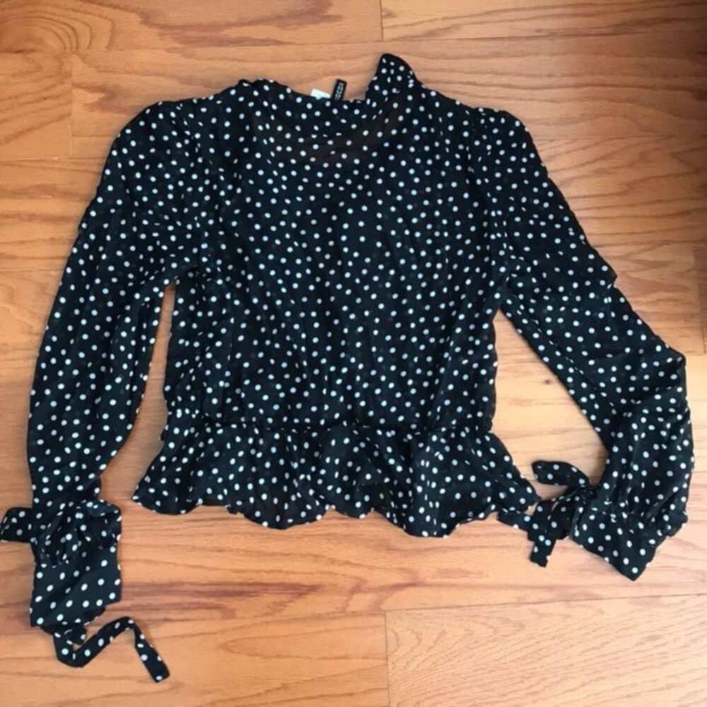 Polka Dot Chiffon Shirt - Picture 5 of 5